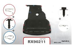 Montážní sada spodního krytu motoru (24 ks) BMW 3 (E46) | 2001-2005 | Určení pro: kryty pod motorem | ROMIX - foto 2